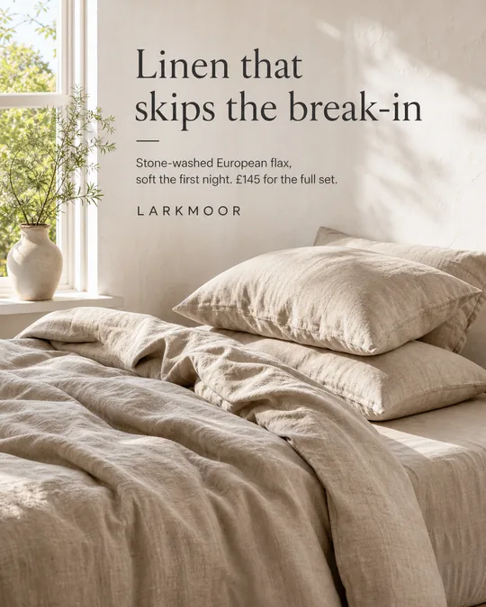 Benefit-led ad for Larkmoor, made with ROAScal